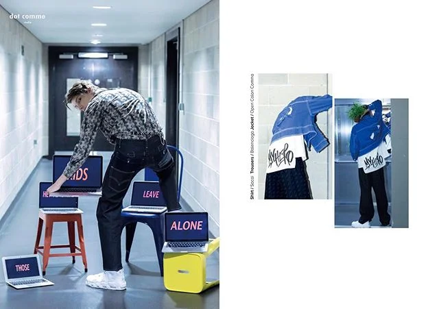 Editorial work 【Floor B-oy】for @bullettmagazine 🙋🏻&zwj;♂️✨
.
.
.
.
#production @studio_dot_comme 
#artdirection @x_2_y 
#photography @franiese 
#photographyassistant @adasun__ 
#styling @xiaoyu__chen 
#grooming @laimakesup 
#modeling @whathappenedt