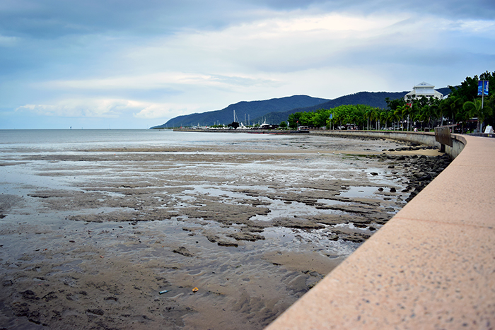 The view from the boardwalk platform in front of the lagoon - Marlin Marina to the left.