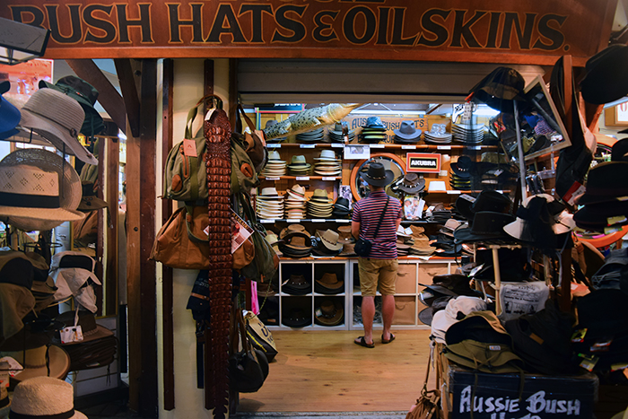 This man tried on at least seven different hats - you have to get the right fit for your bush gear!
