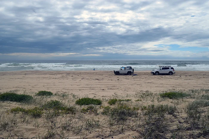 The set up at the beach.