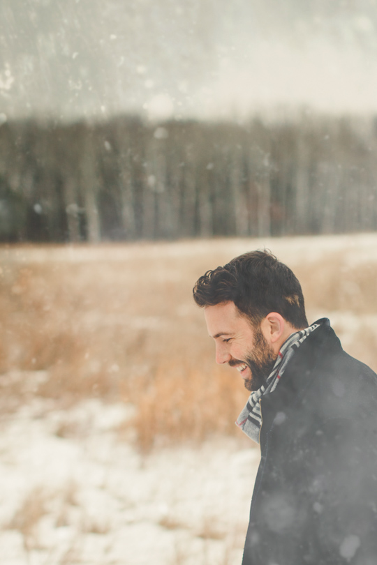 Daniel Alkato smiling snowflakes winter time