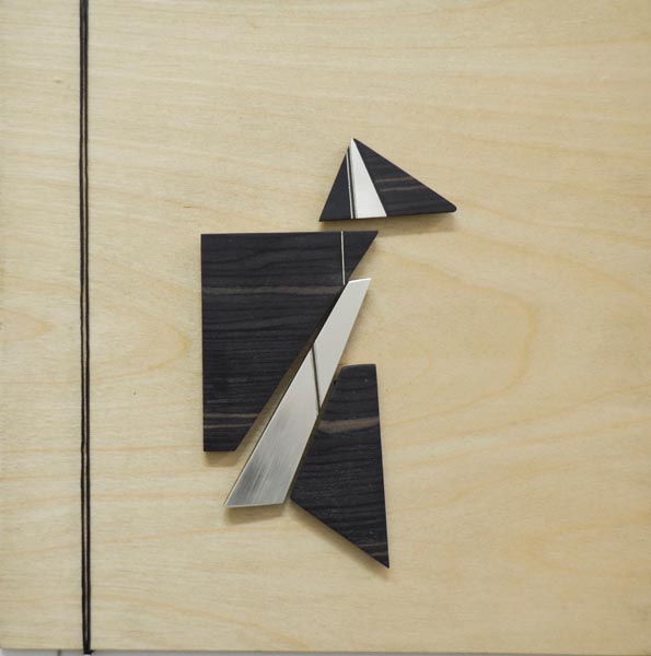 Framed necklace, pins and earrings