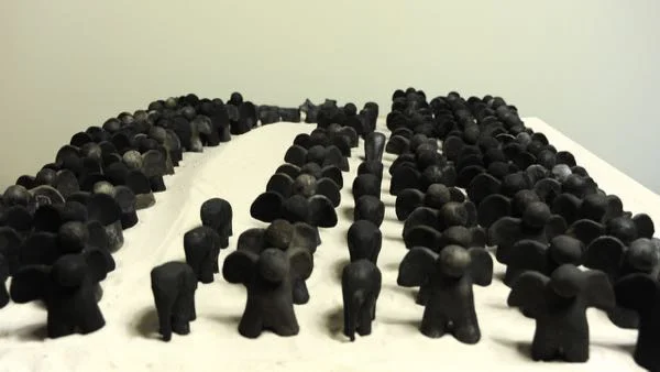 angels, saggar firing raku clay 8cm high each..jpg