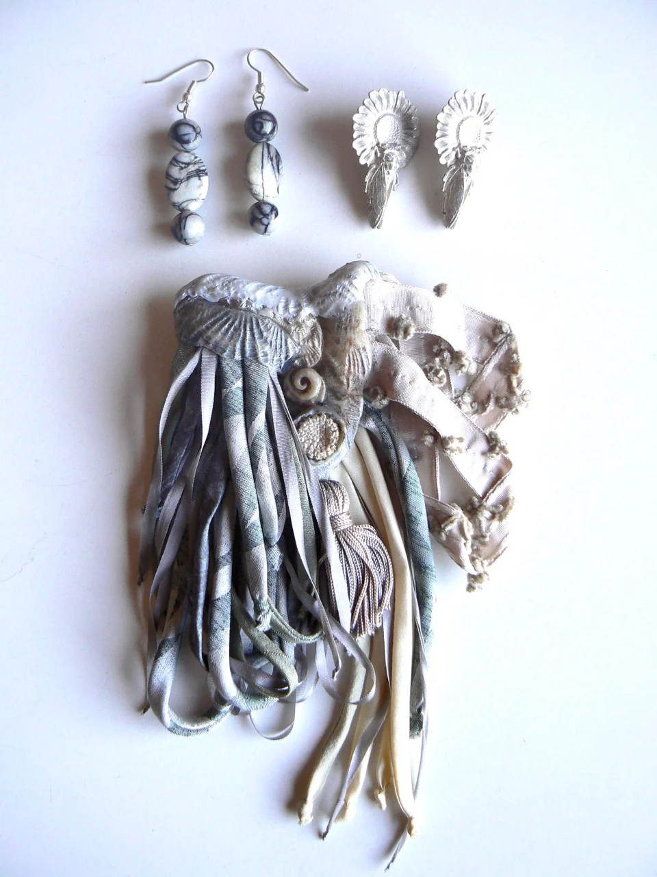 Brooch and earring set