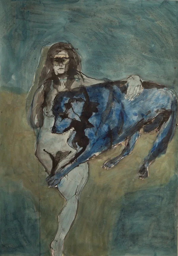 On the studio table I meet Russell