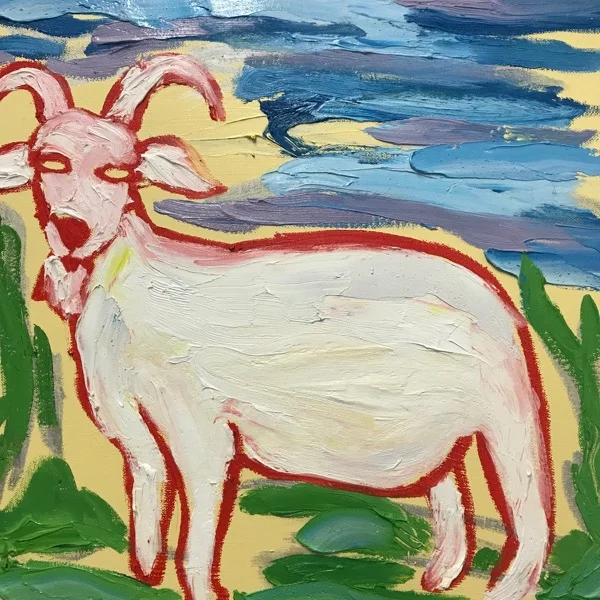 Goat with Cerulean Sky