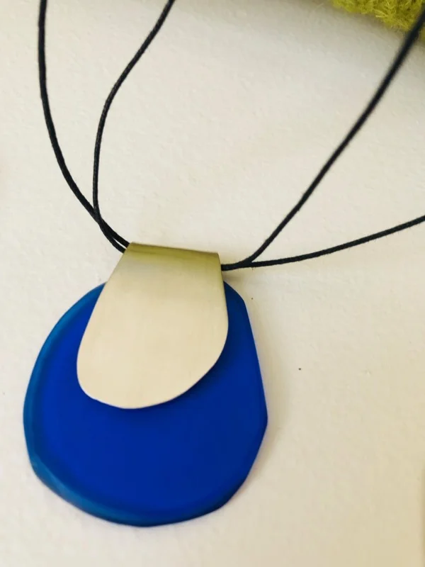 Acrylic and silver jewellery - blue