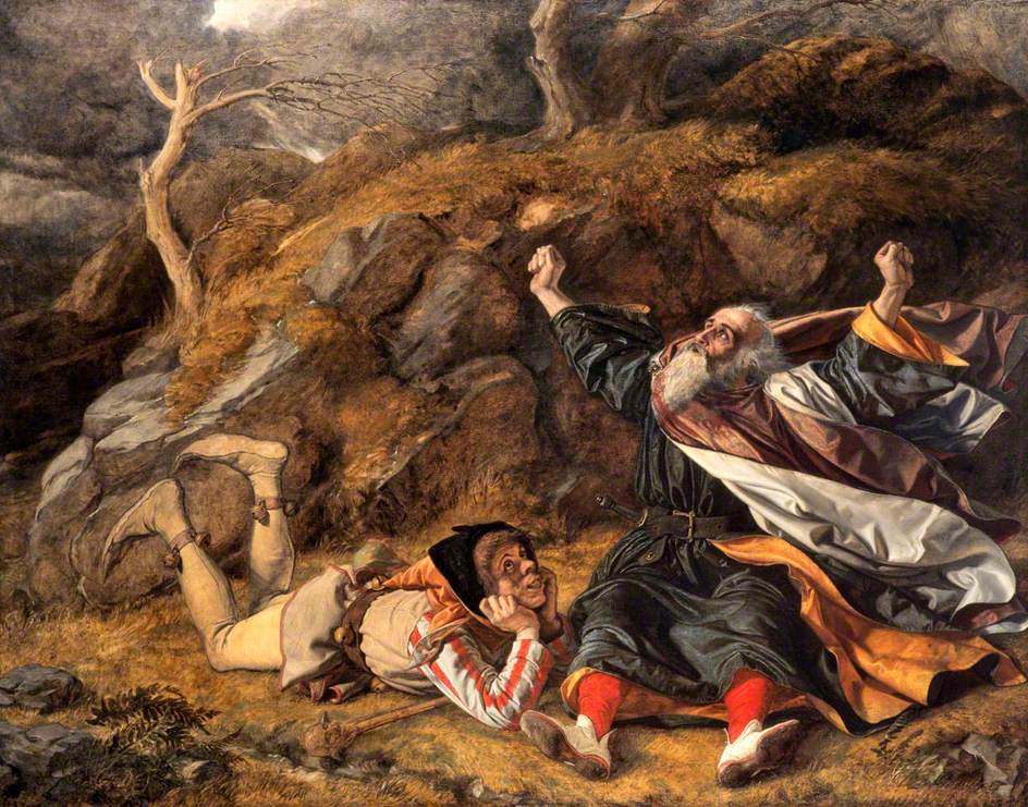 King Lear and the Fool in the Storm (1851) by William Dyce.