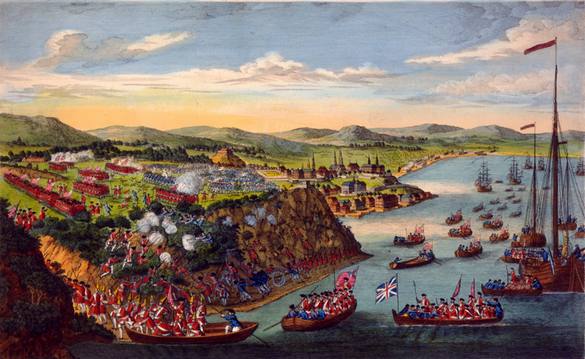 A 1797 engraving of the taking of Quebec. Courtesy of the Library of the Canadian Department of National Defence. 