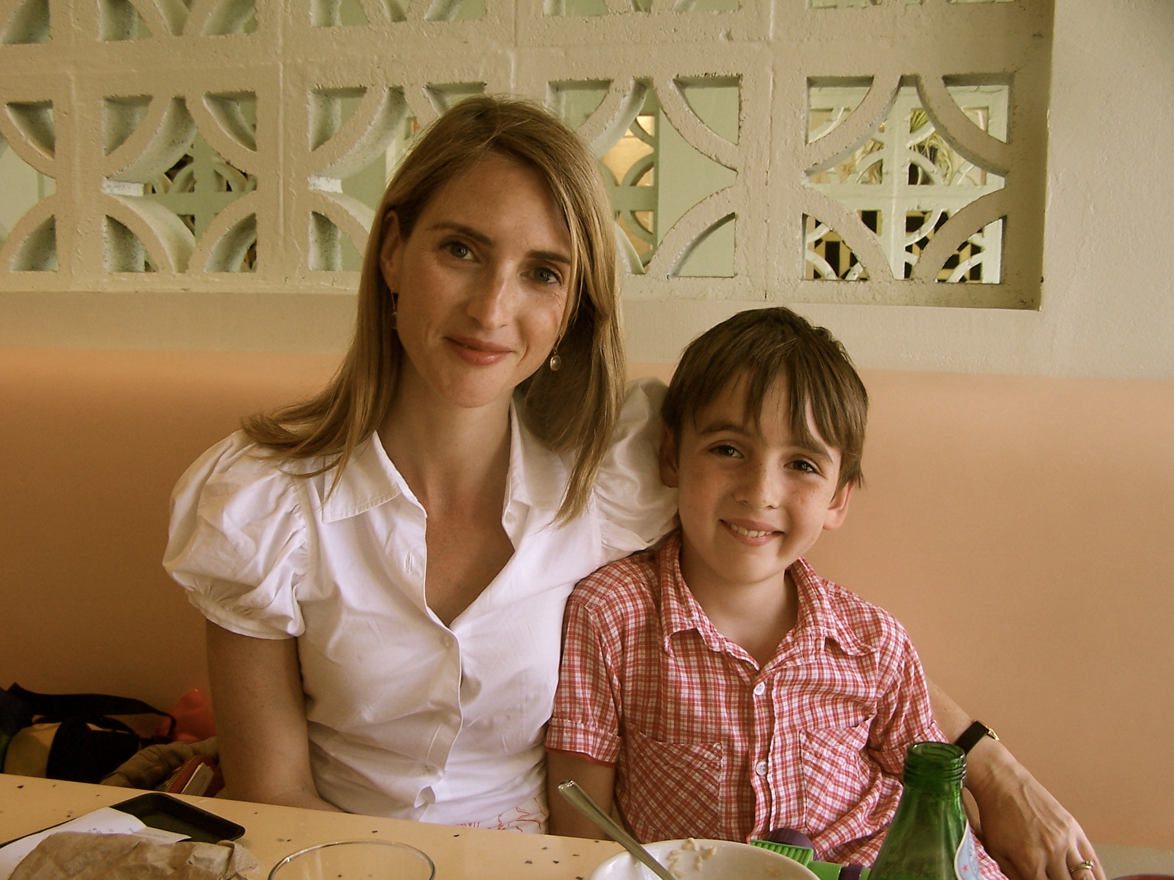 Alexandra Oliver and son.