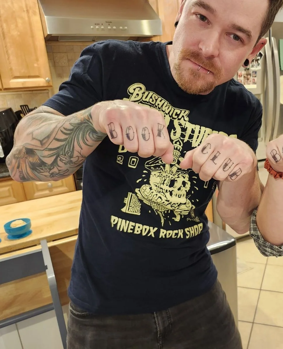  Book Club knuckle tats! 