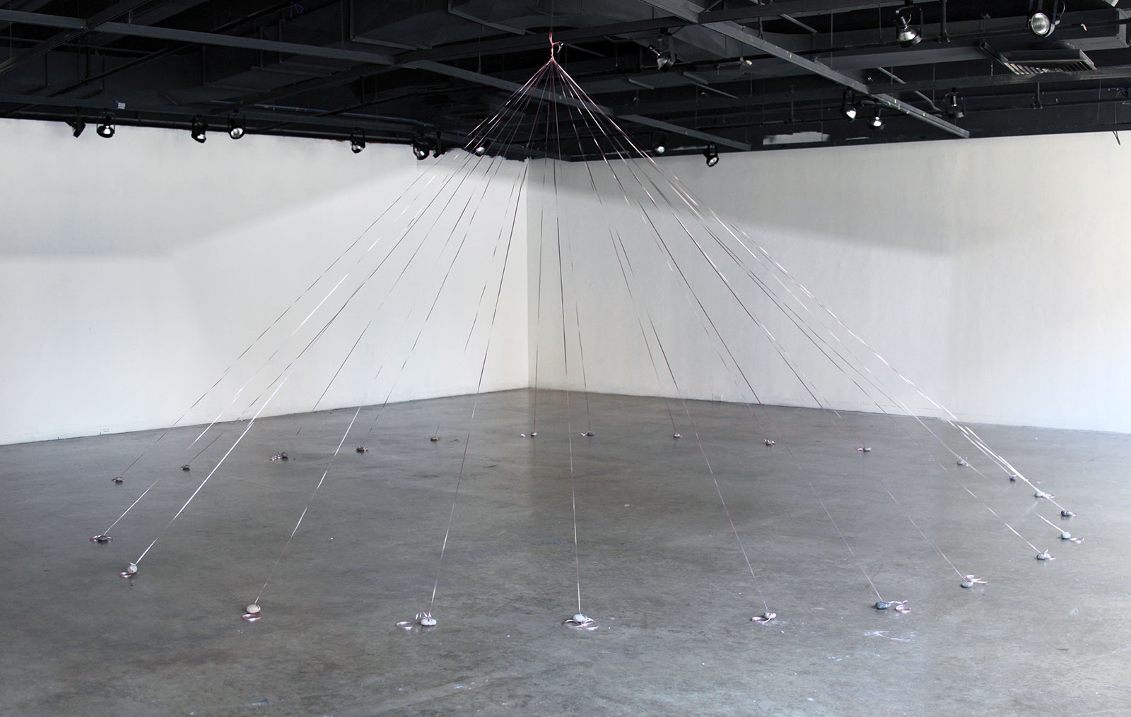 Open Canopy , 2014. Temporary installation in the Doolin Gallery at SMU Meadows School of the Arts, Dallas, TX.