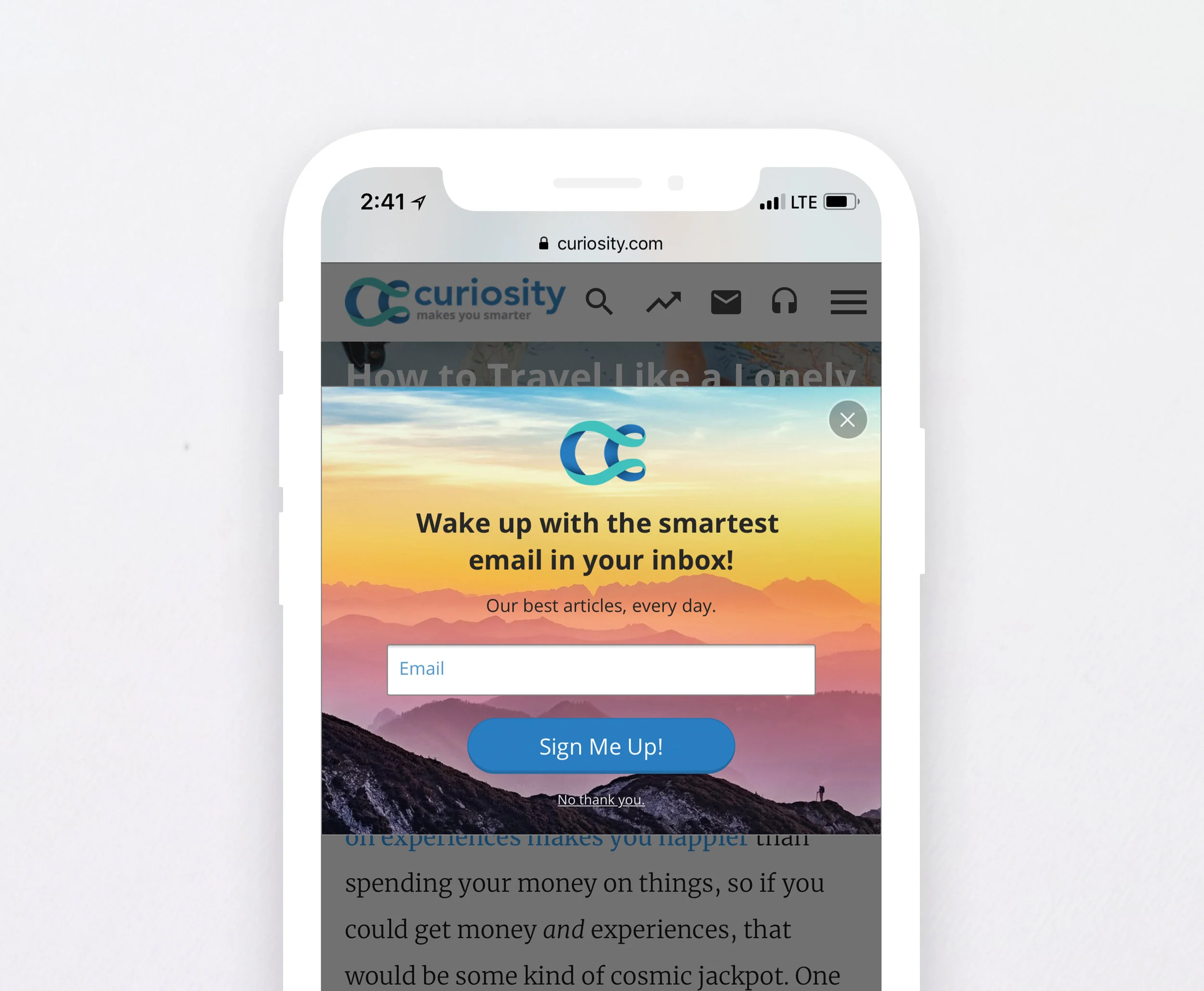 POP-UP BANNER