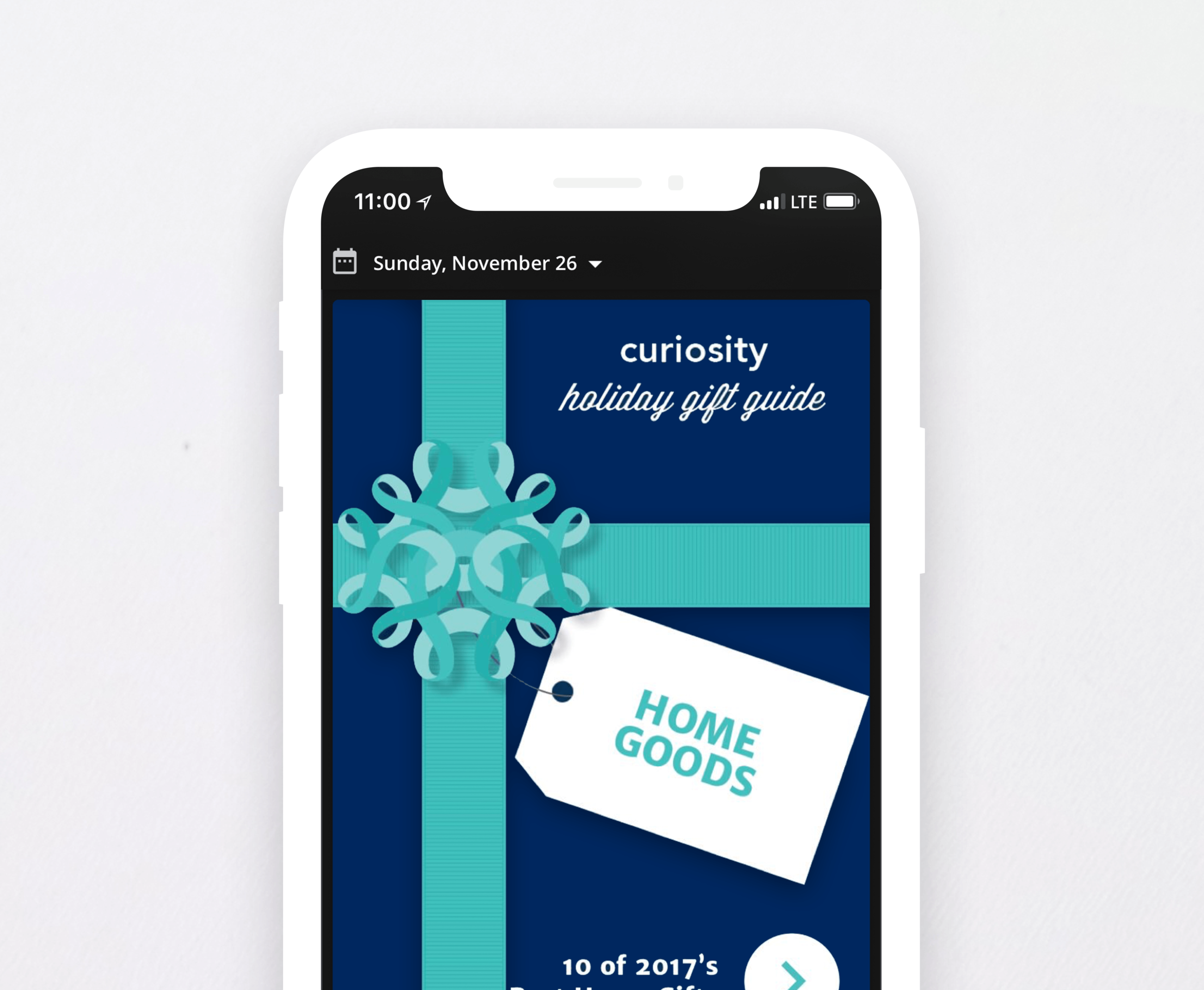 CURIOSITY HOLIDAY CAMPAIGN: UX DESIGN CARD