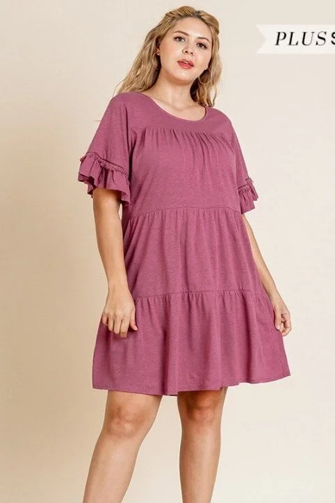 berry shift dress