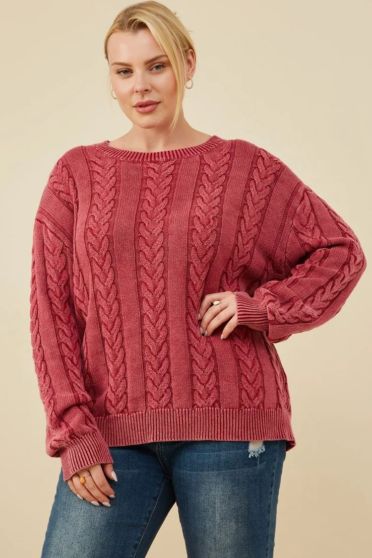 Pull En Laine Burgundy (Bordeaux) à Rayures - Forever 21, Taille S, Col Rond