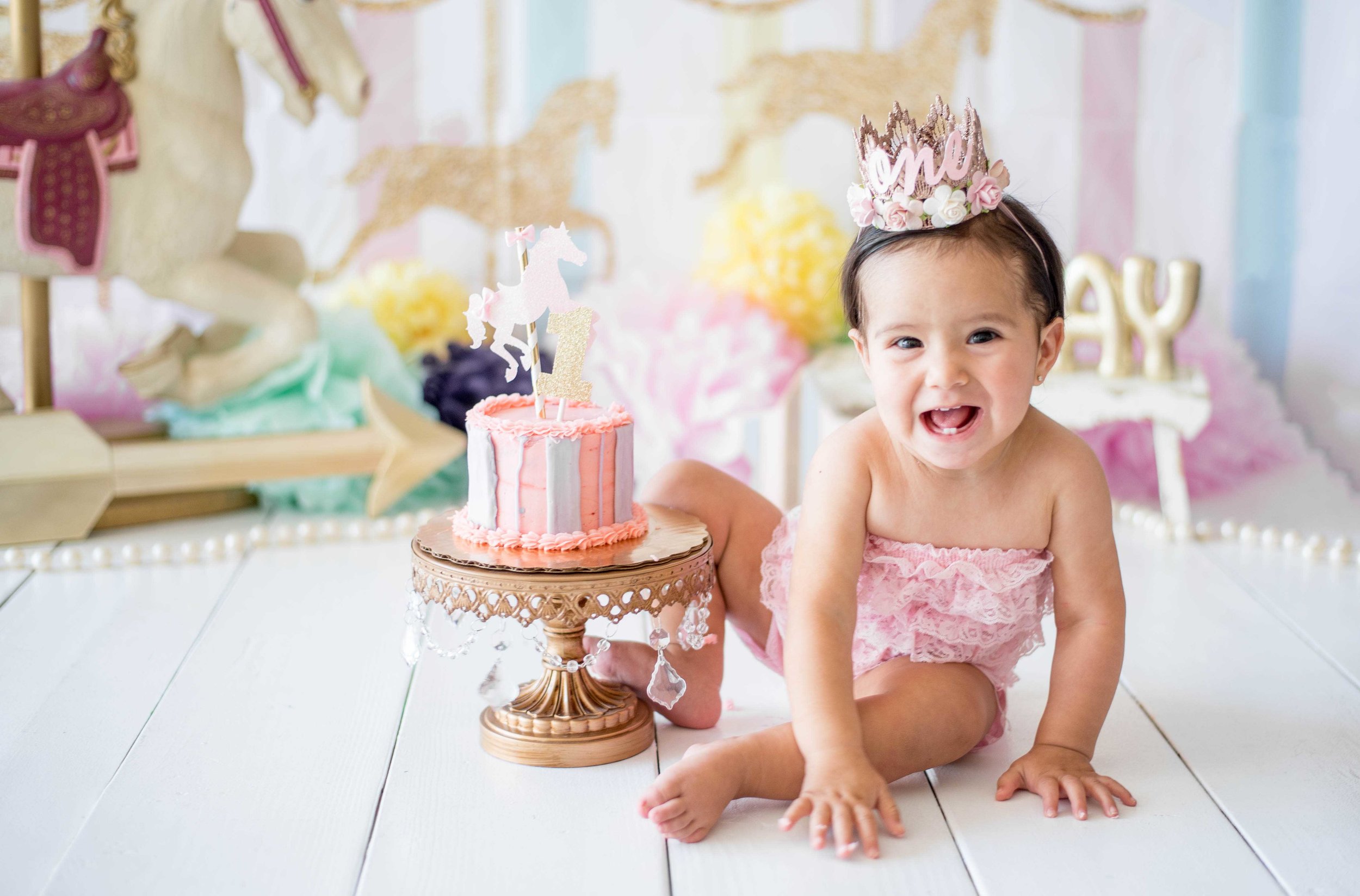 Carousel Cake Smash Photoshoot