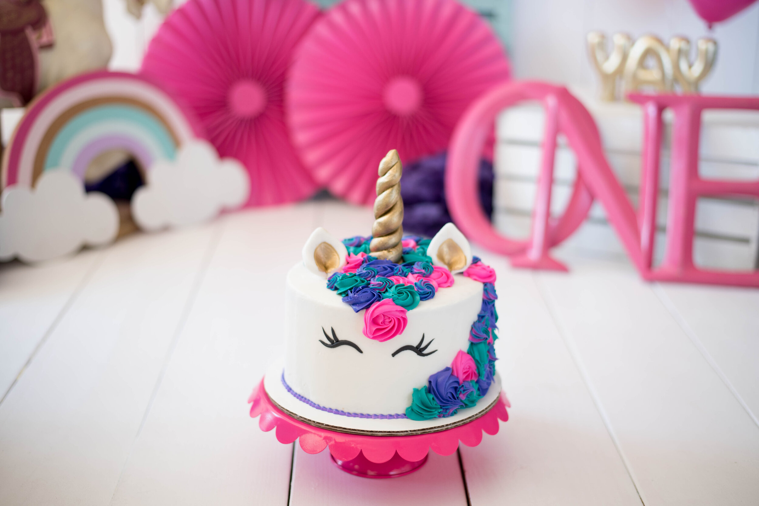 Unicorn Themed Cake Smash