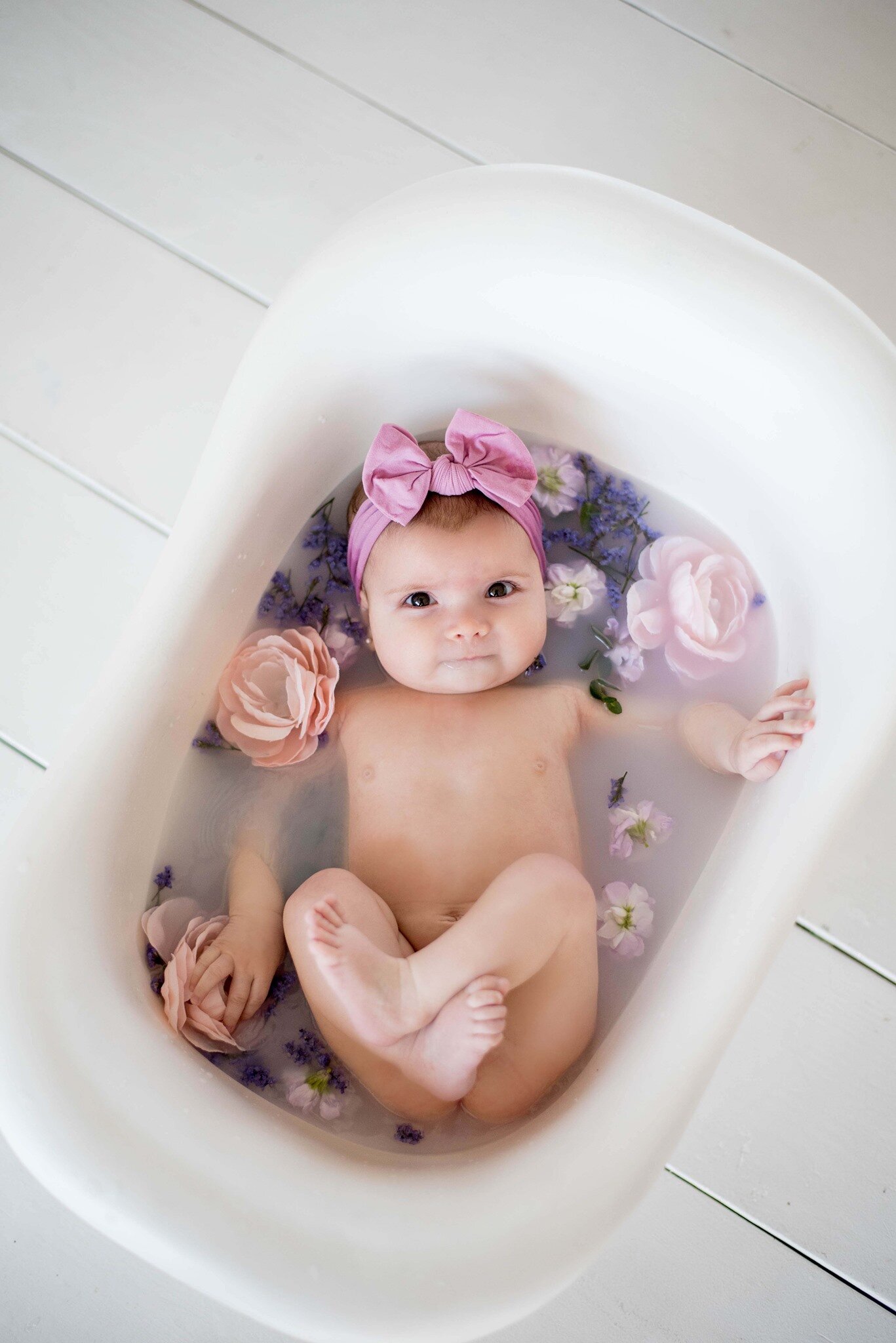 Baby Milk Bath Photography