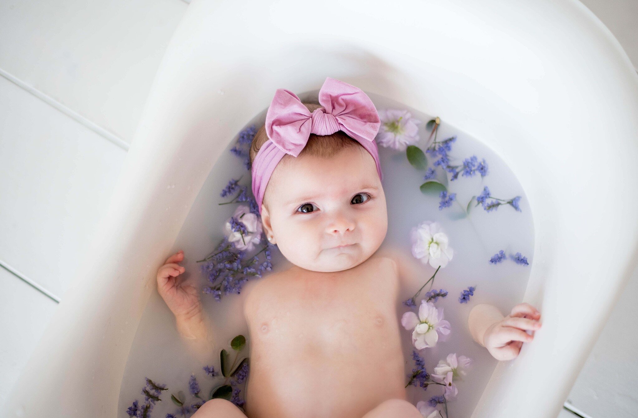 Baby Milk Bath Photography