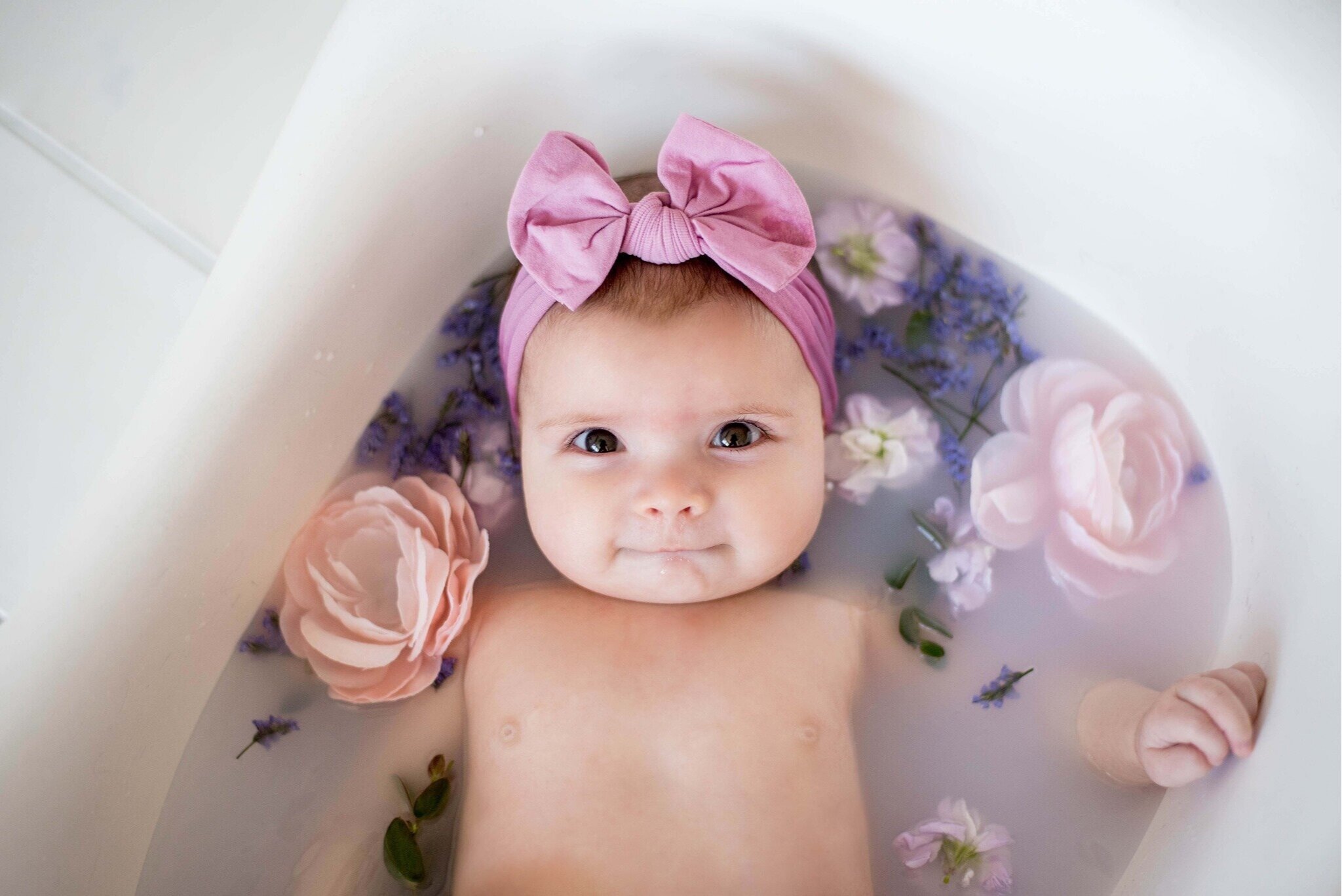 Baby Milk Bath Photography