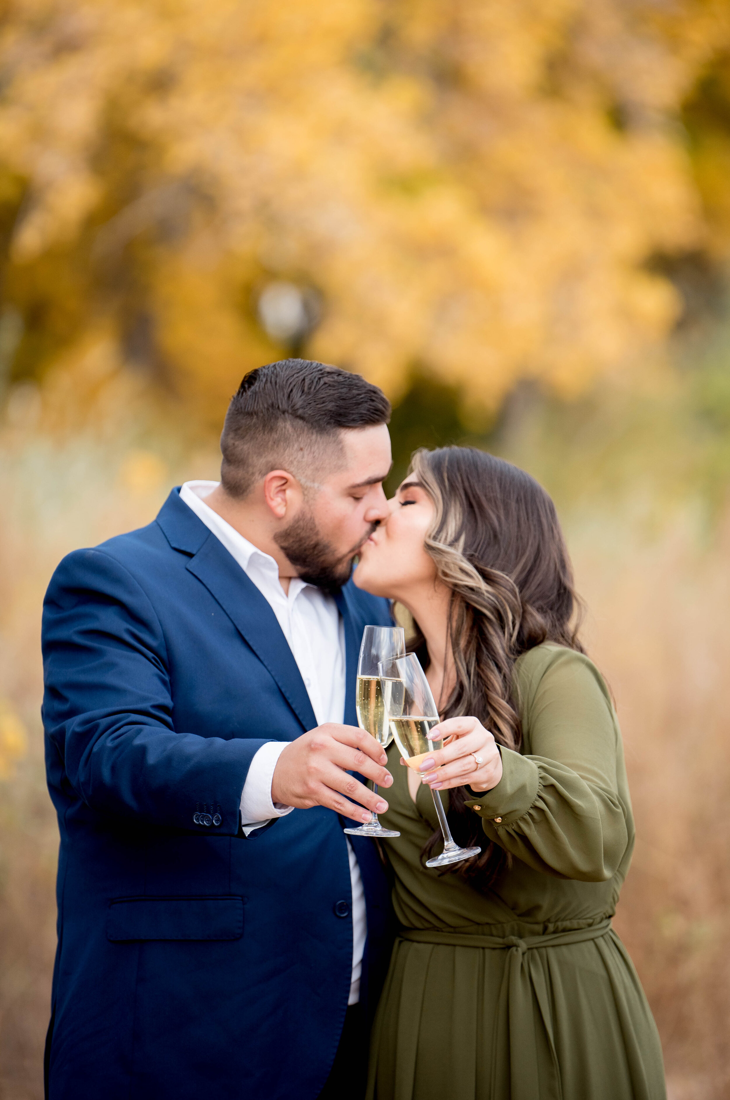 fall engagement photography