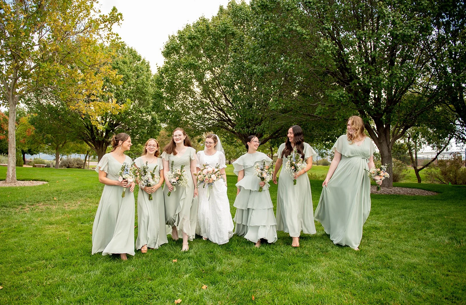 Temple Wedding Bridal Party