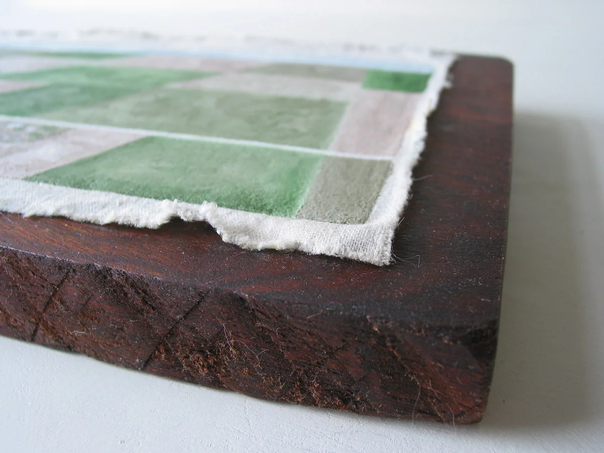  Close up of "Patterned Plains No. 1".    