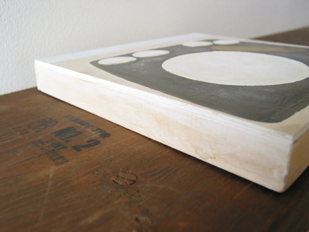  Close up of panel edge with wash of titanium white. 
