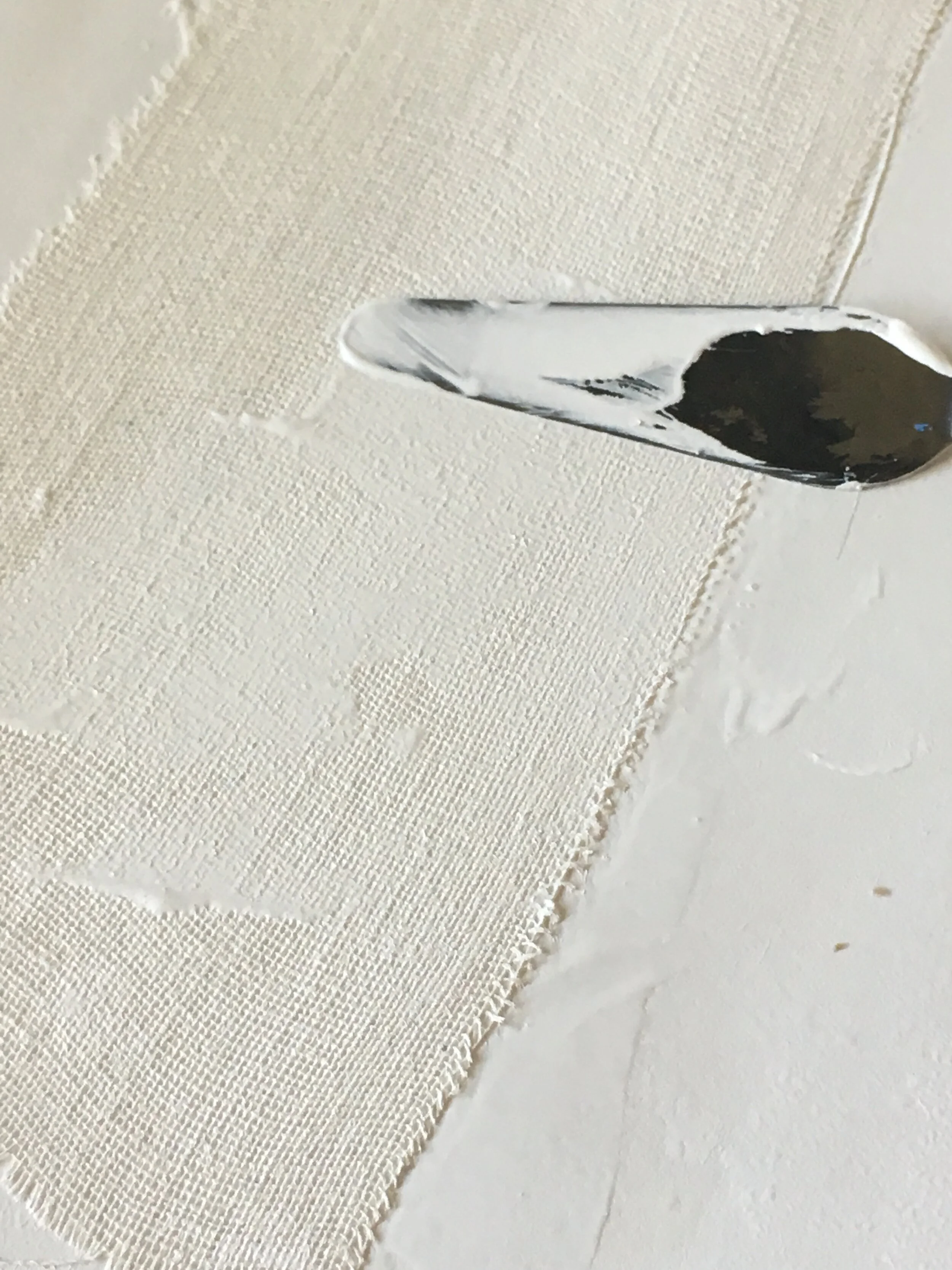 Glueing Gauze with Gesso