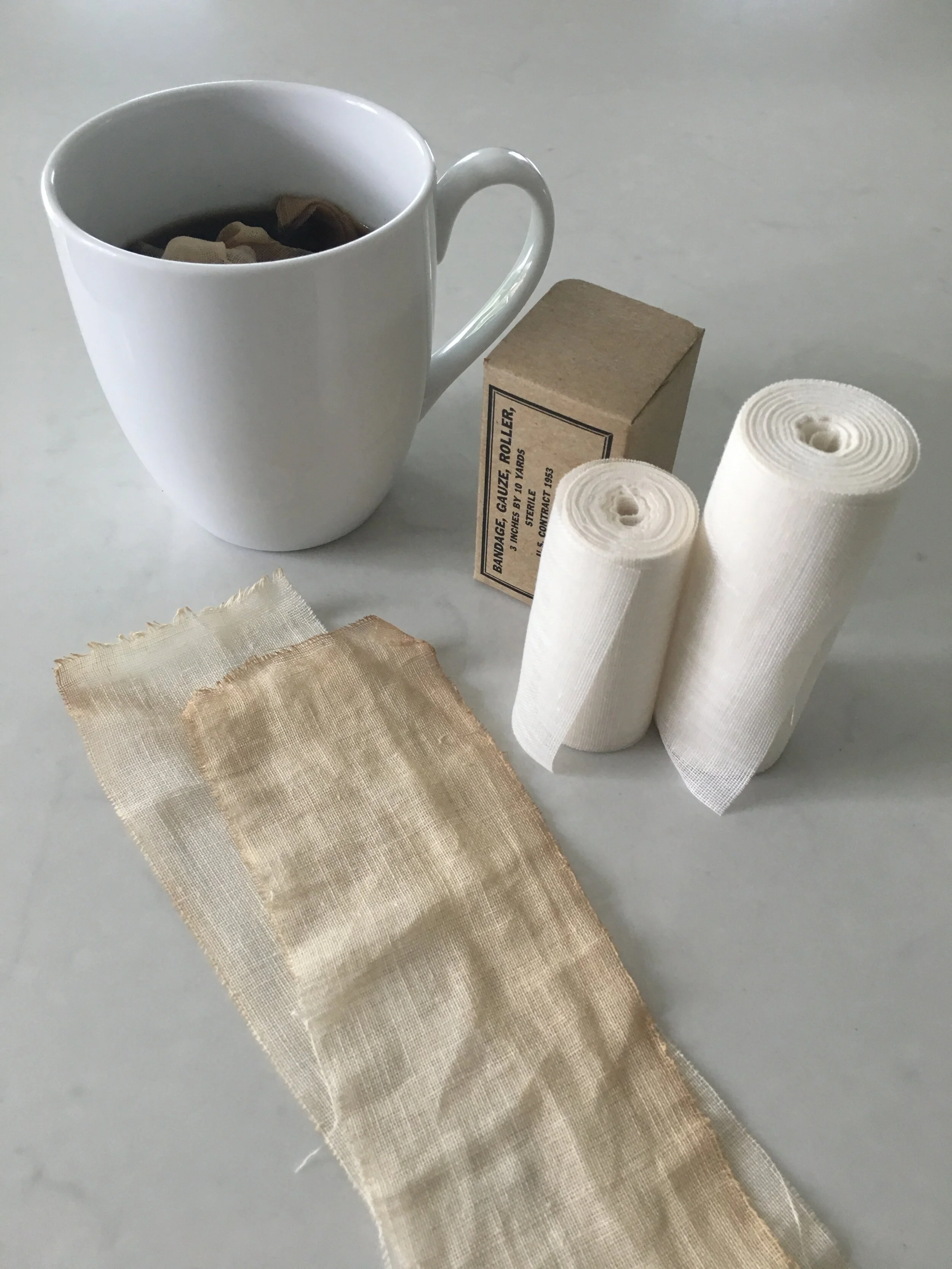 Coffee-staining the Gauze