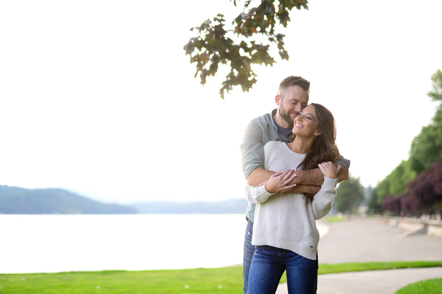 beautiful engaged couple coeur d alene idaho
