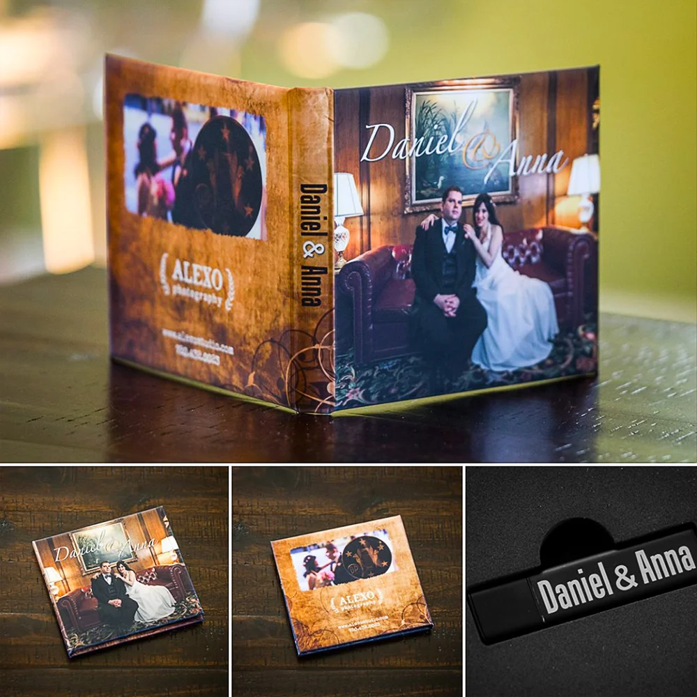 K eepsake box with high-resolution images on USB drive