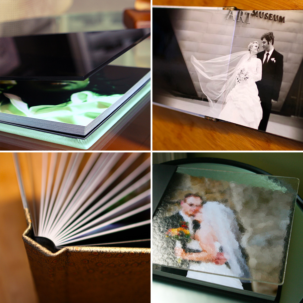 Hand-made, custom-designed wedding albums