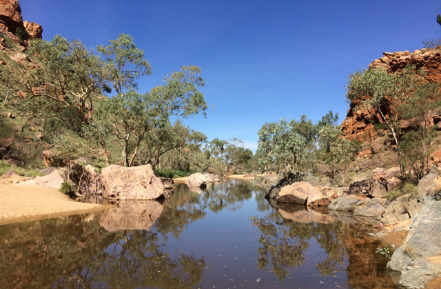 Simpsons Gap full of water, West MacDonnell Ranges, NT