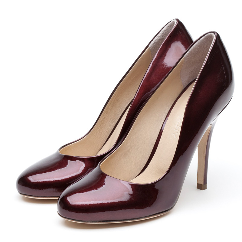 elle burgundy patent heels — Liam Fahy London Shoes 👠