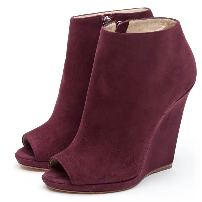 Alyse Burgundy Suede