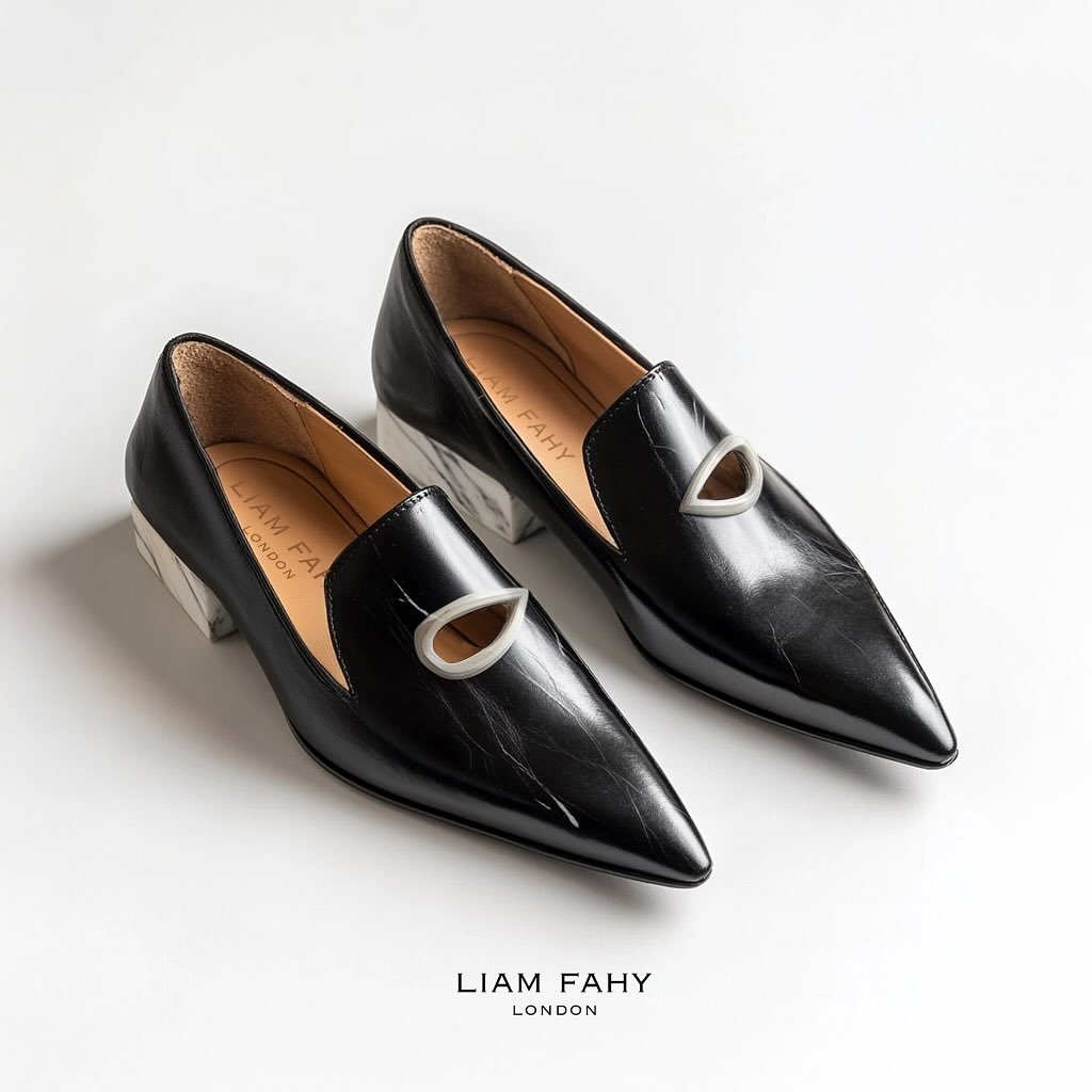 Got some Marble left over, what should we make??
.
.
.
.
.
.
-loafer:30mm Marble effect cubic heel, black nappa upper with marble effect, cuoio suola and marble effect acrylic cutouts.
-Marmo Bianco di Cararra Vase &amp; Button
.
.
.
.
.
.
#LFW2025 #
