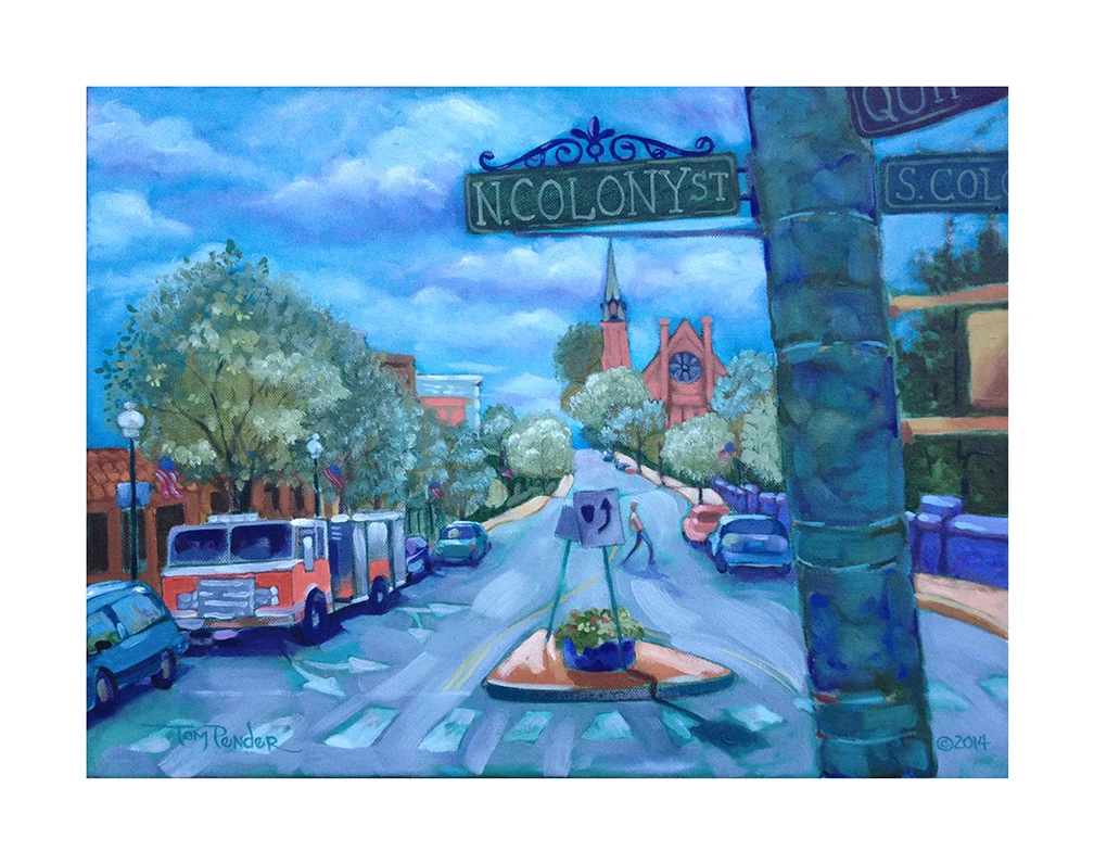 Center St. Wallingford CT  16x20 Oil on Canvas