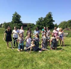 Hula hooping class