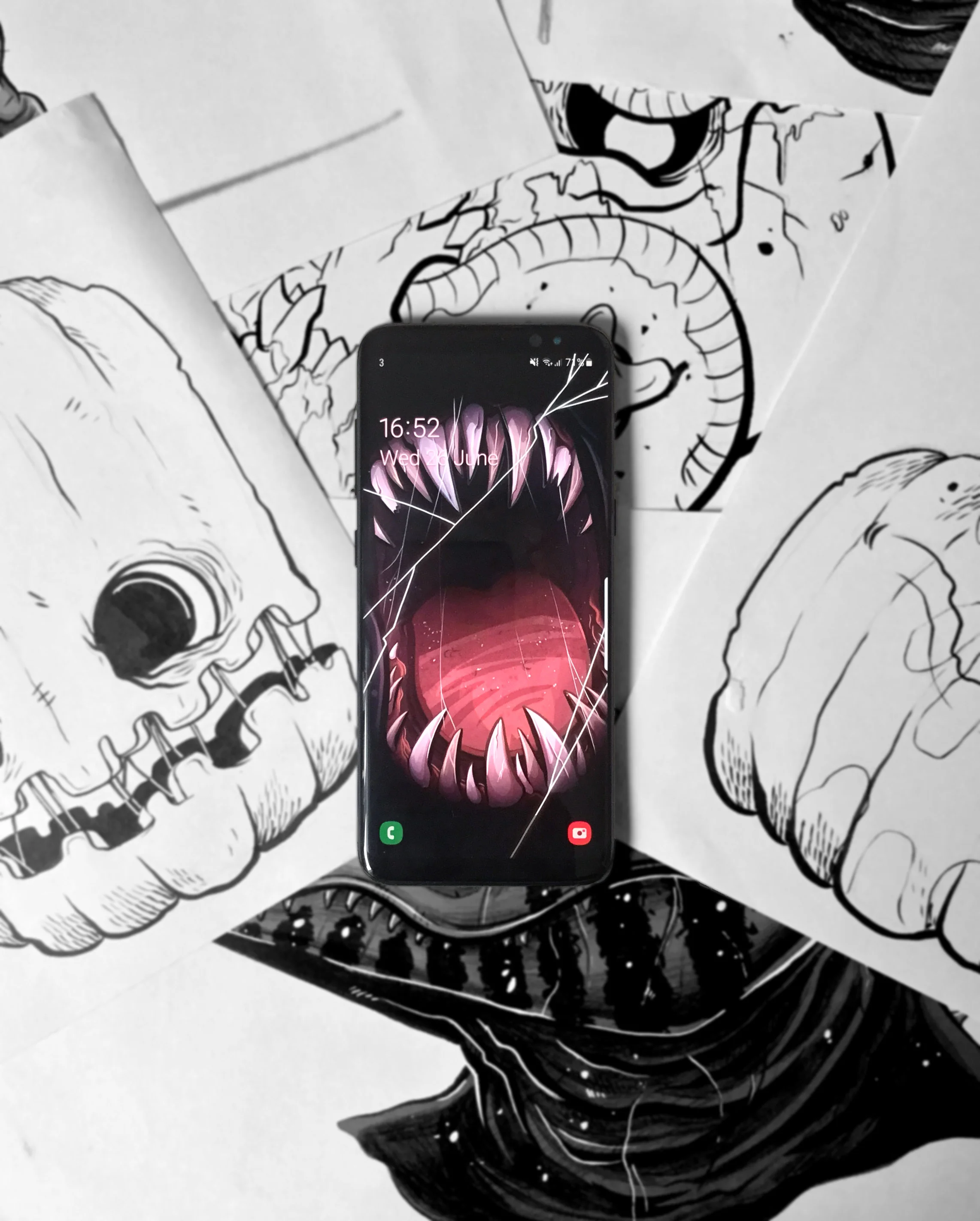 Monster Mouth Phone Background
