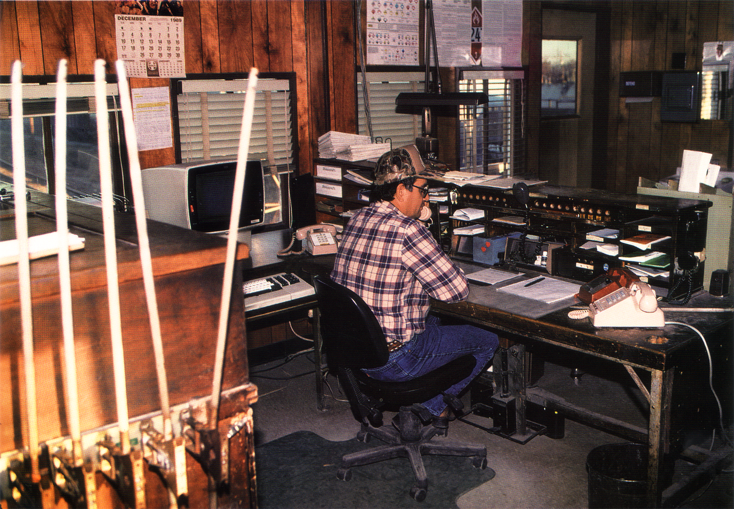 Interior of Tower 17 as it appeared in the last days of active operation.