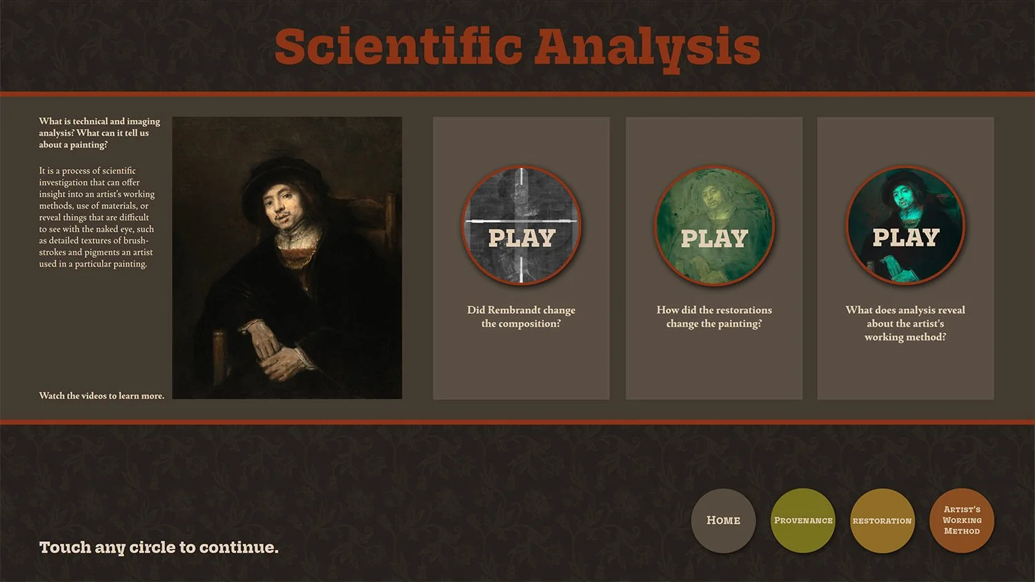 Scientific Analysis Menu