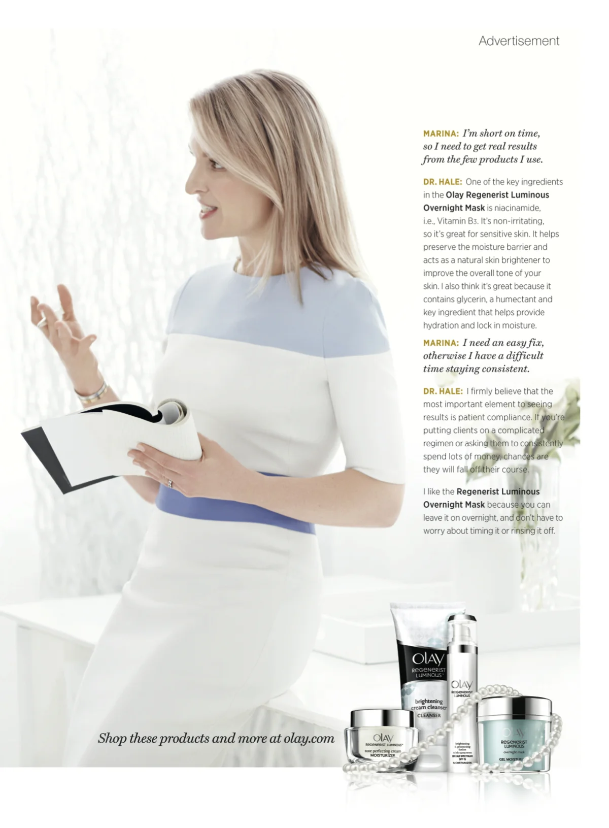 OIL OF OLAY advertorial U.S. VOGUE | Nicolas Moore Styling