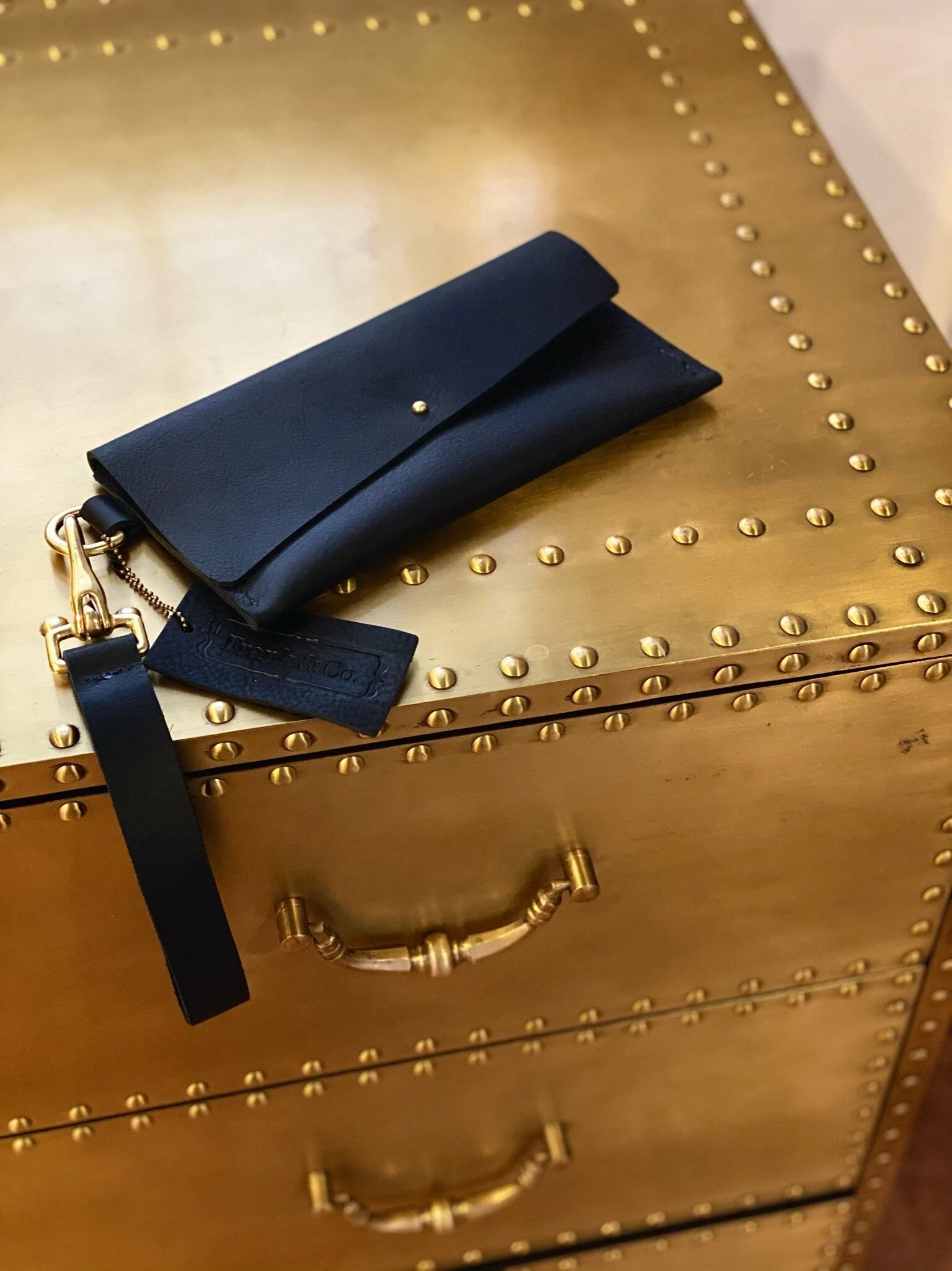 The Livingston Black Wristlet