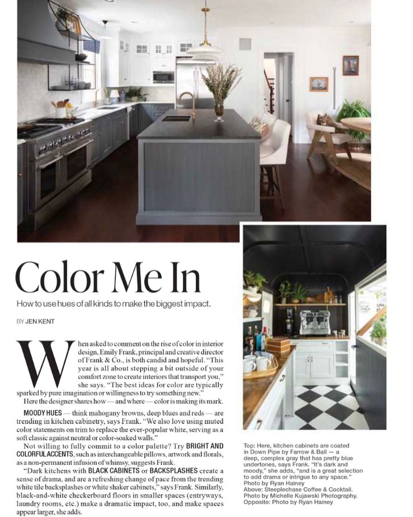 [ MKE Lifestyle Magazine Feature ]

Let&rsquo;s talk color! Sharing my thoughts on when and where color is making its mark in interiors.

Also dishing on some of my favorite paint colors🖤 Check out the June MKE Lifestyle issue for all the details.

