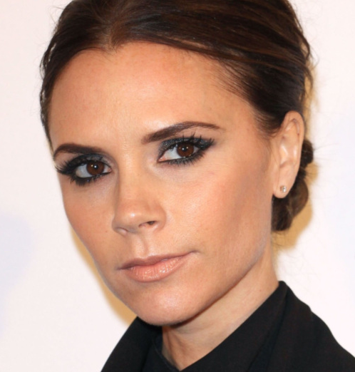 Victoria's signature smokey-eye make up.