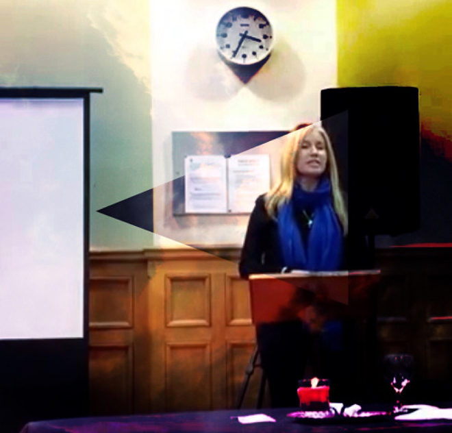 Delivering the keynote speech for International Women's Day at Carnegie Room. (photo - worklondonstyle)
