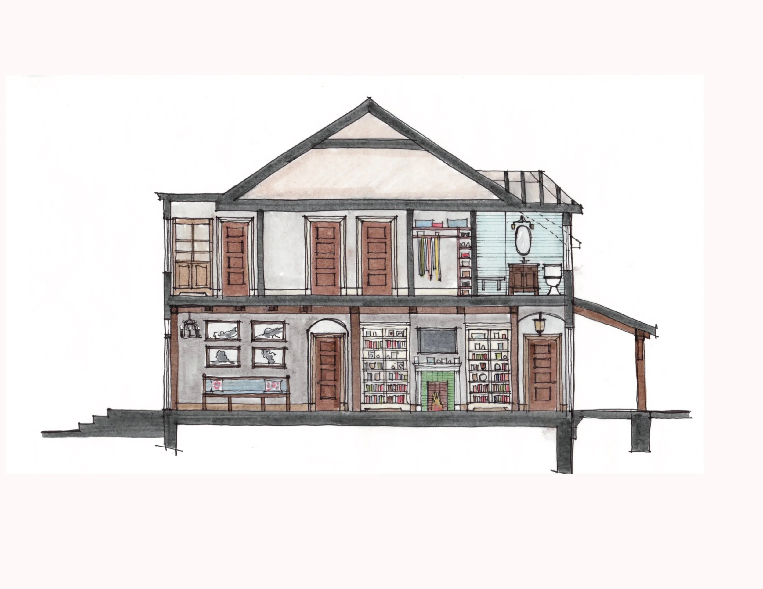 interior section rendering