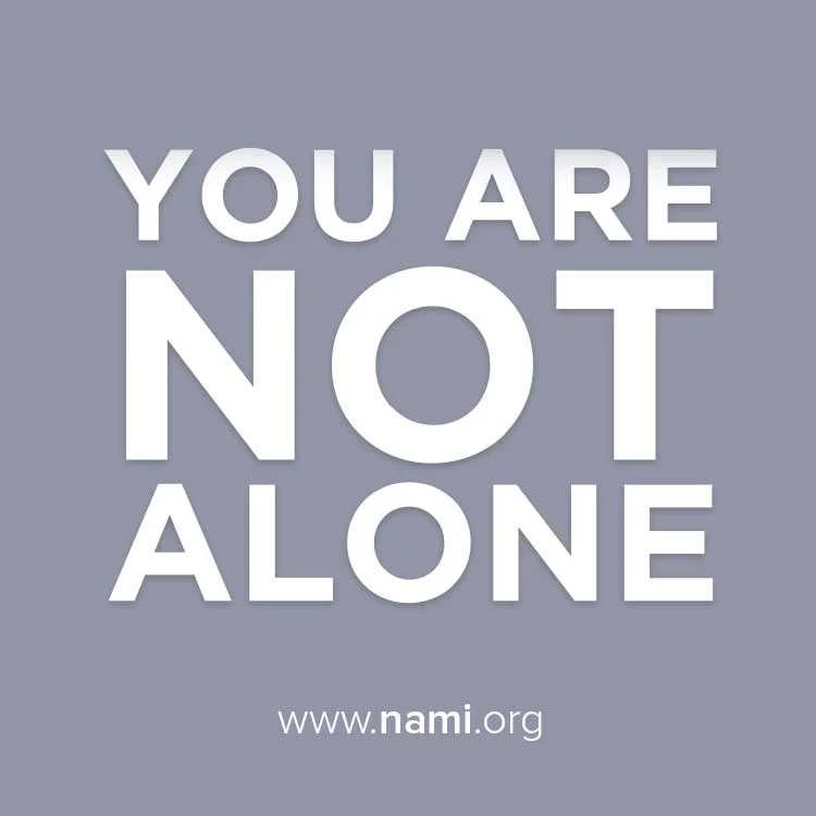 You ARE NOT ALONE IMAGE